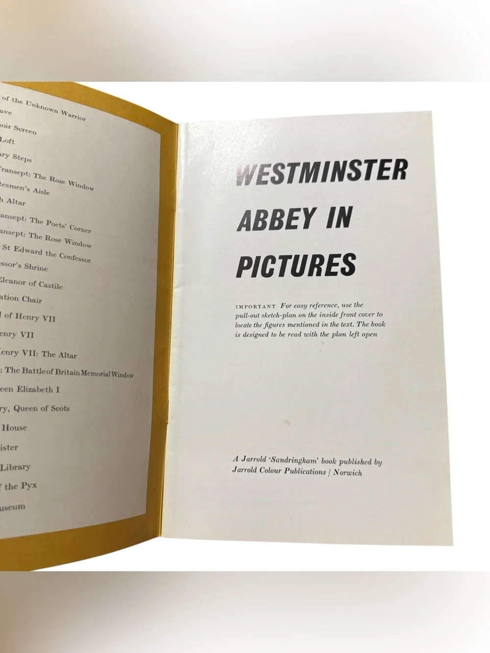 Westminster Abbey In Pictures Vintage Tourist Guide Travel Booklet Brochure UK